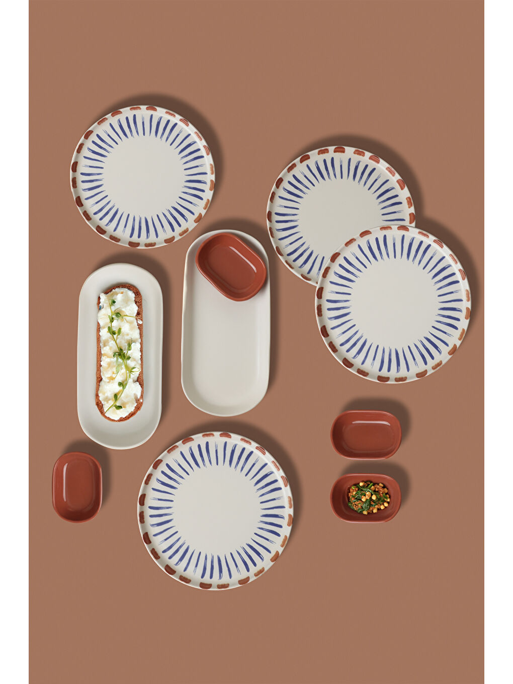 Karışık Red Line Kahvaltı Takımı 10 Parça 4 kişilik-6