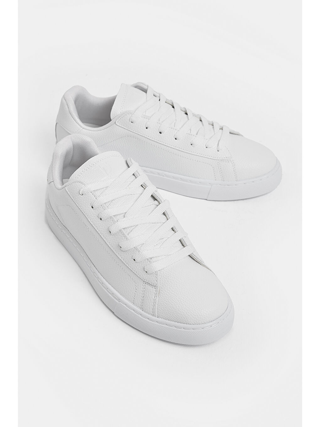 Erkek Beyaz Poli Taban Bağcıklı Günlük Spor Ayakkabı