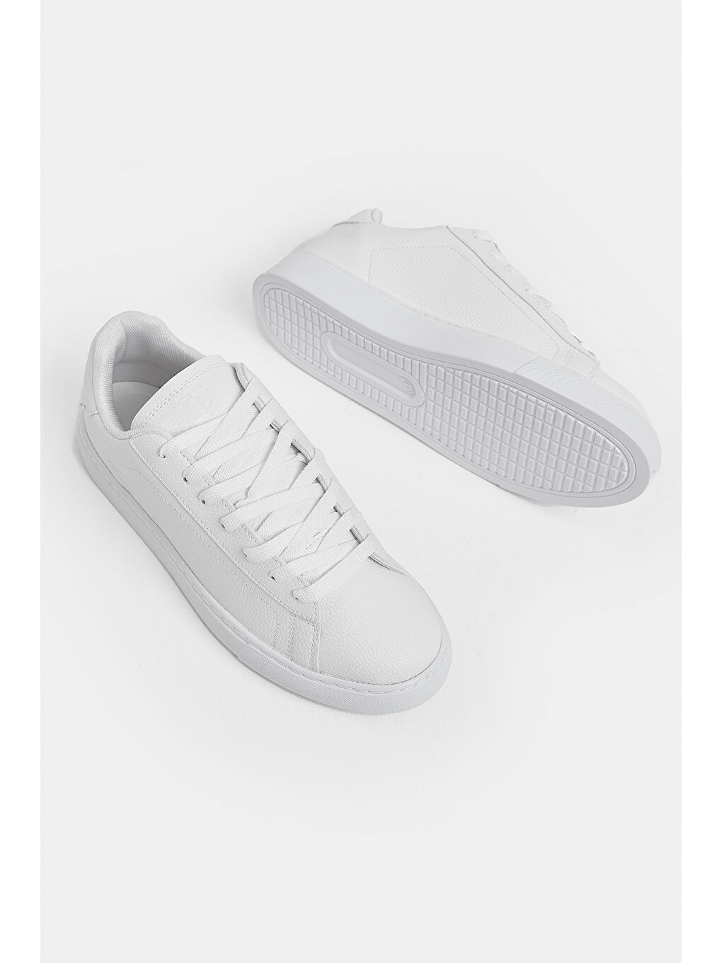 Erkek Beyaz Poli Taban Bağcıklı Günlük Spor Ayakkabı-1