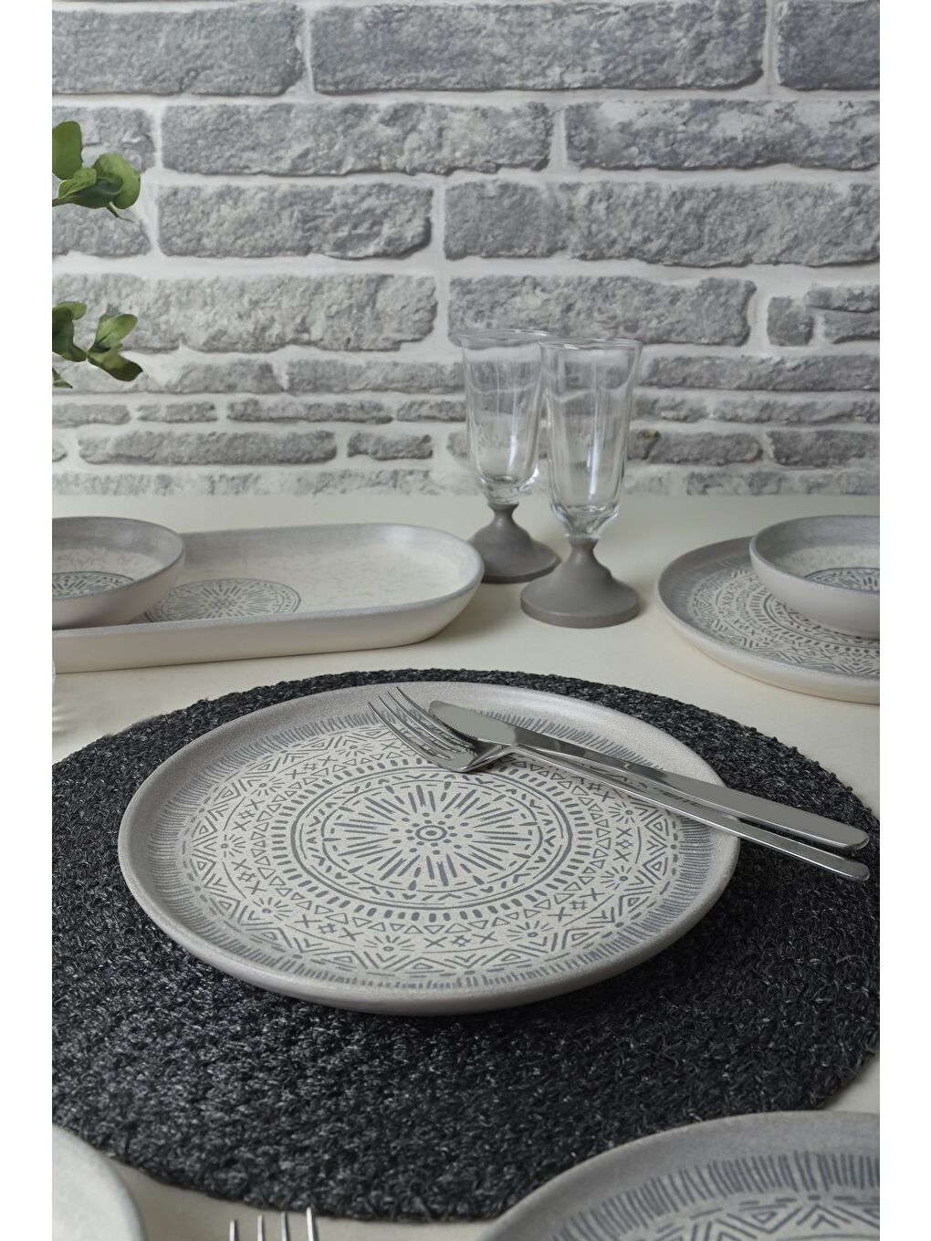 Karışık Stone Kahvaltı Takımı 10 Parça 4 kişilik-5