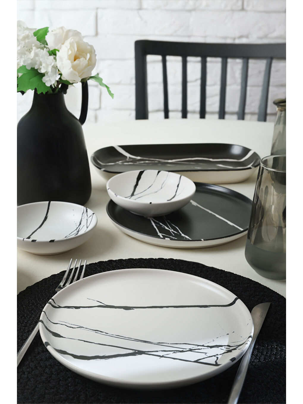 Karışık Mermer Kahvaltı Takımı 10 Parça 4 kişilik-2