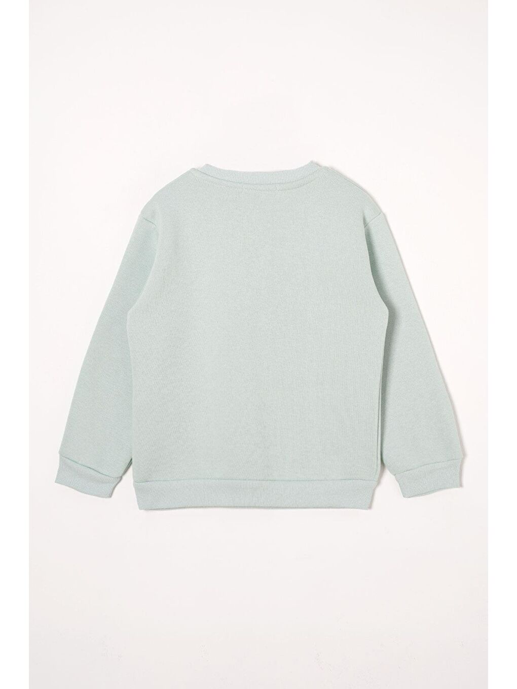 Yeşil Yazı Baskılı Mint Renk Kız Çocuk Sweat-2