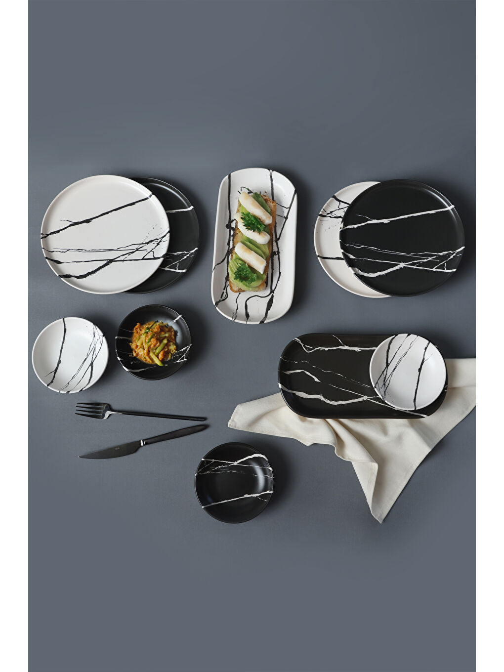 Karışık Mermer Kahvaltı Takımı 10 Parça 4 kişilik-6