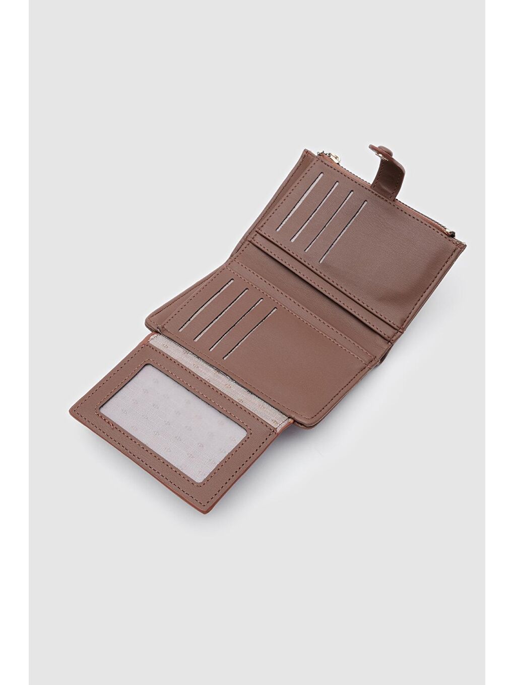 Kahverengi Earl Fermuarlı Cüzdan Taba-2