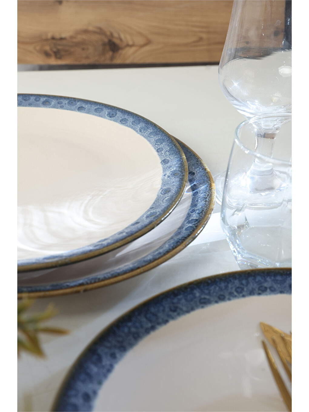 Karışık Reaktif Kobalt Ege Servis Tabağı 26 cm 6 Adet-2