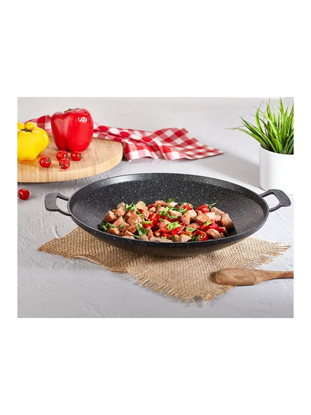 Siyah Lİnes Döküm Sac Tavası 34 cm-2