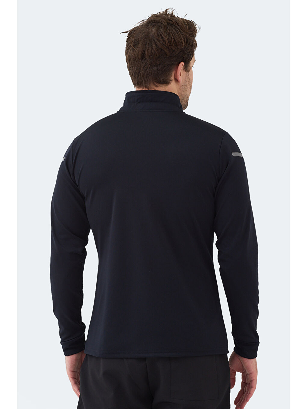 INTIMATE I Erkek Dik Yaka Fermuarlı Lacivert Sweatshırt-2