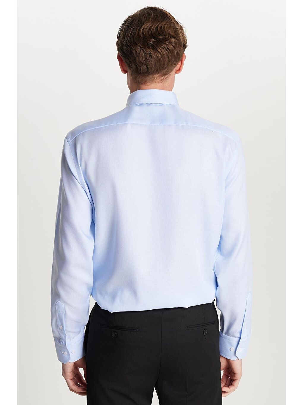 Mavi Slim Fit Beyaz Non-Iron %100 Pamuk Doğa Dostu Ekoteks Belgeli Ütü Gerektirmez Gömlek-4