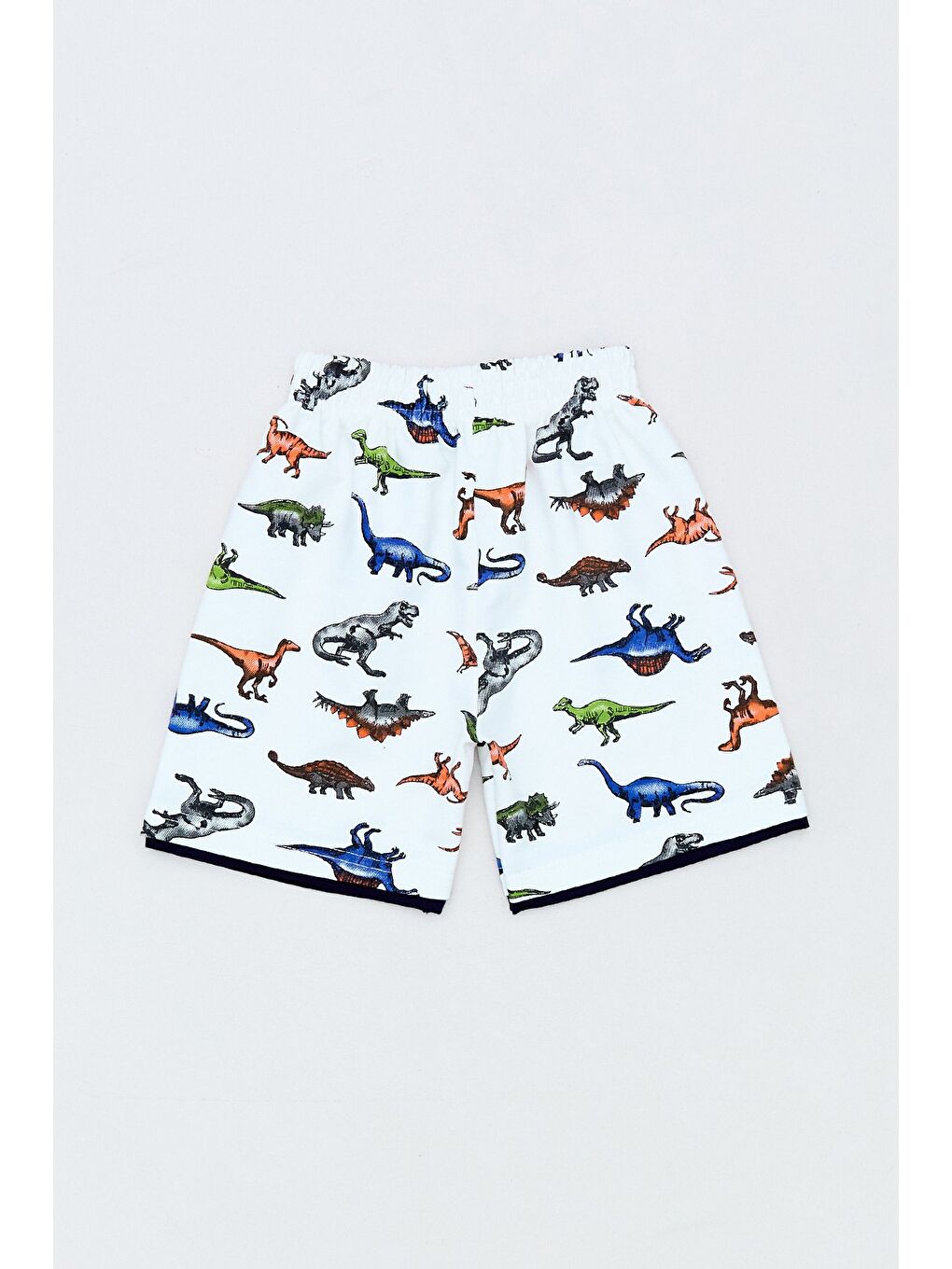 Turuncu Kaplan Baskılı Beli Lastikli Erkek Çocuk Şort-1