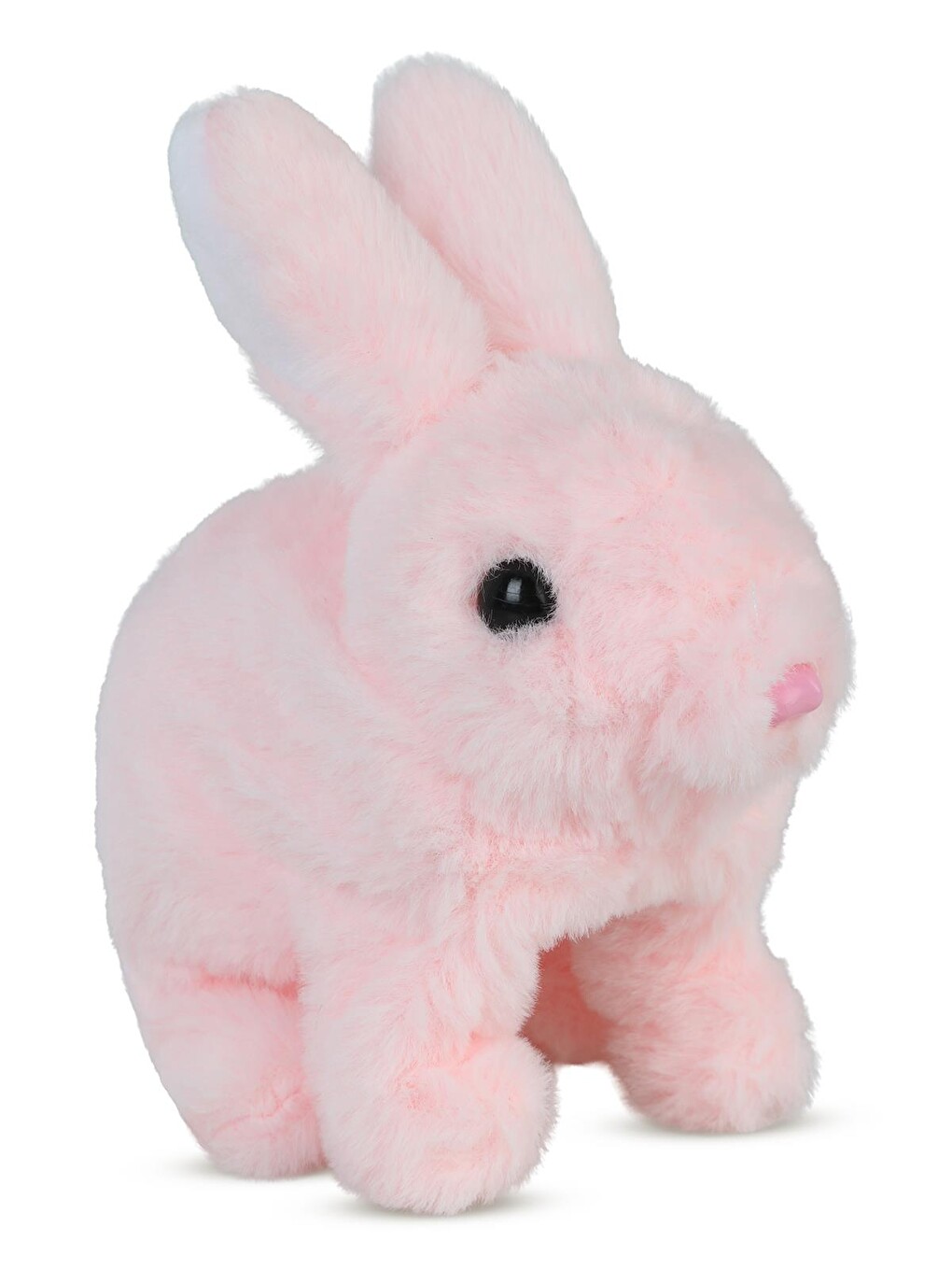 Sesli Hareketli Pelüş Evcil Tavşan - Pembe-2