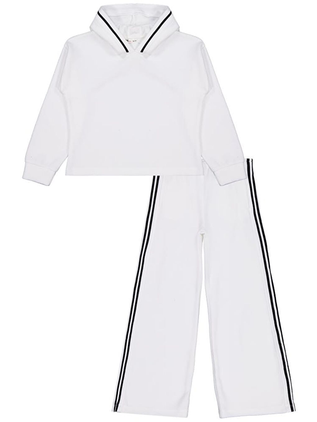 Ekru Girls Kapüşonlu 10-13 Yaş Eşofman Takımı-1