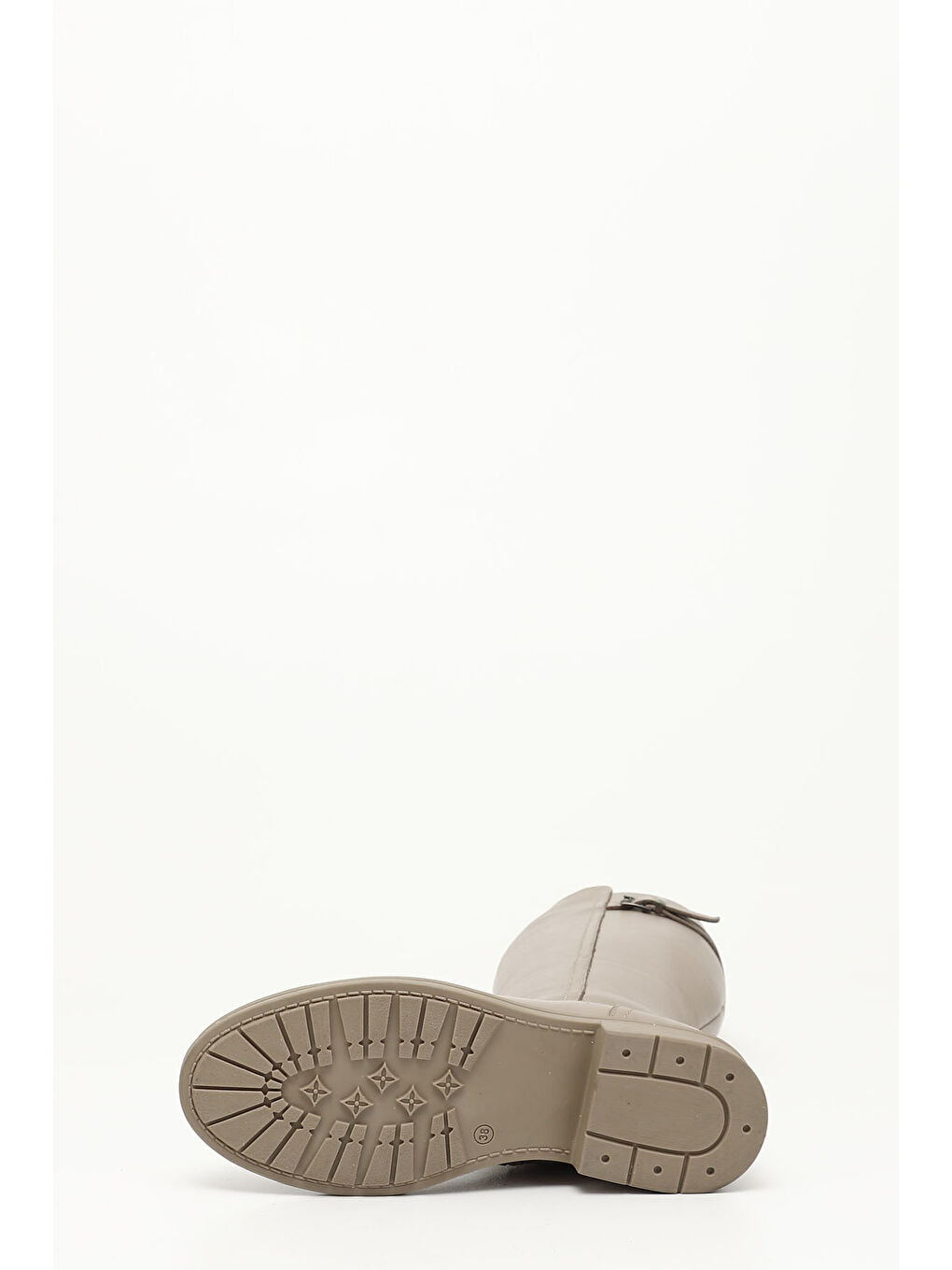 Bej Kadın BEJ-CAMEL Fermuarlı Kauçuk Taban Hakiki Deri Çizme-3