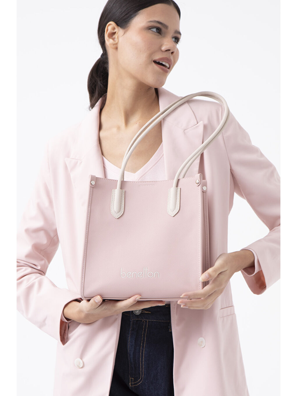 Pembe Kadin Kol Çantasi Pudra-Bej BNT1610-1