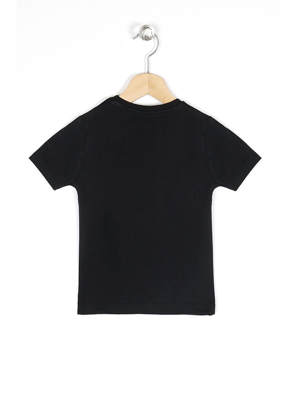 Zepkids Bisiklet Yaka Kısa Kol Araba Baskılı Siyah Renk Erkek Çocuk Tshirt - 1