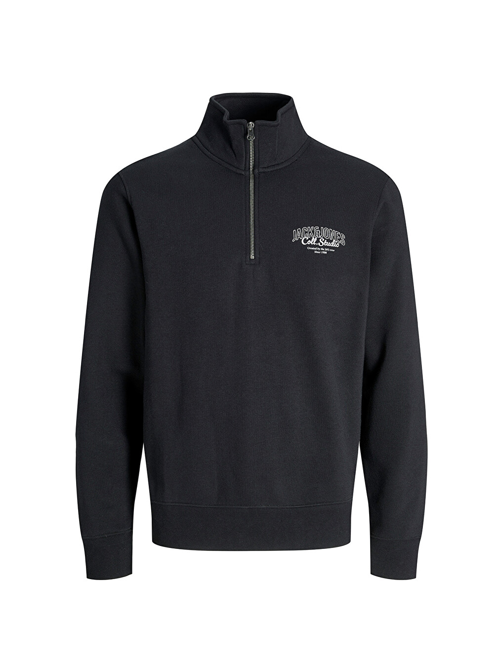 Makoto Half Zip Erkek Siyah Dik Yaka Sweatshirt