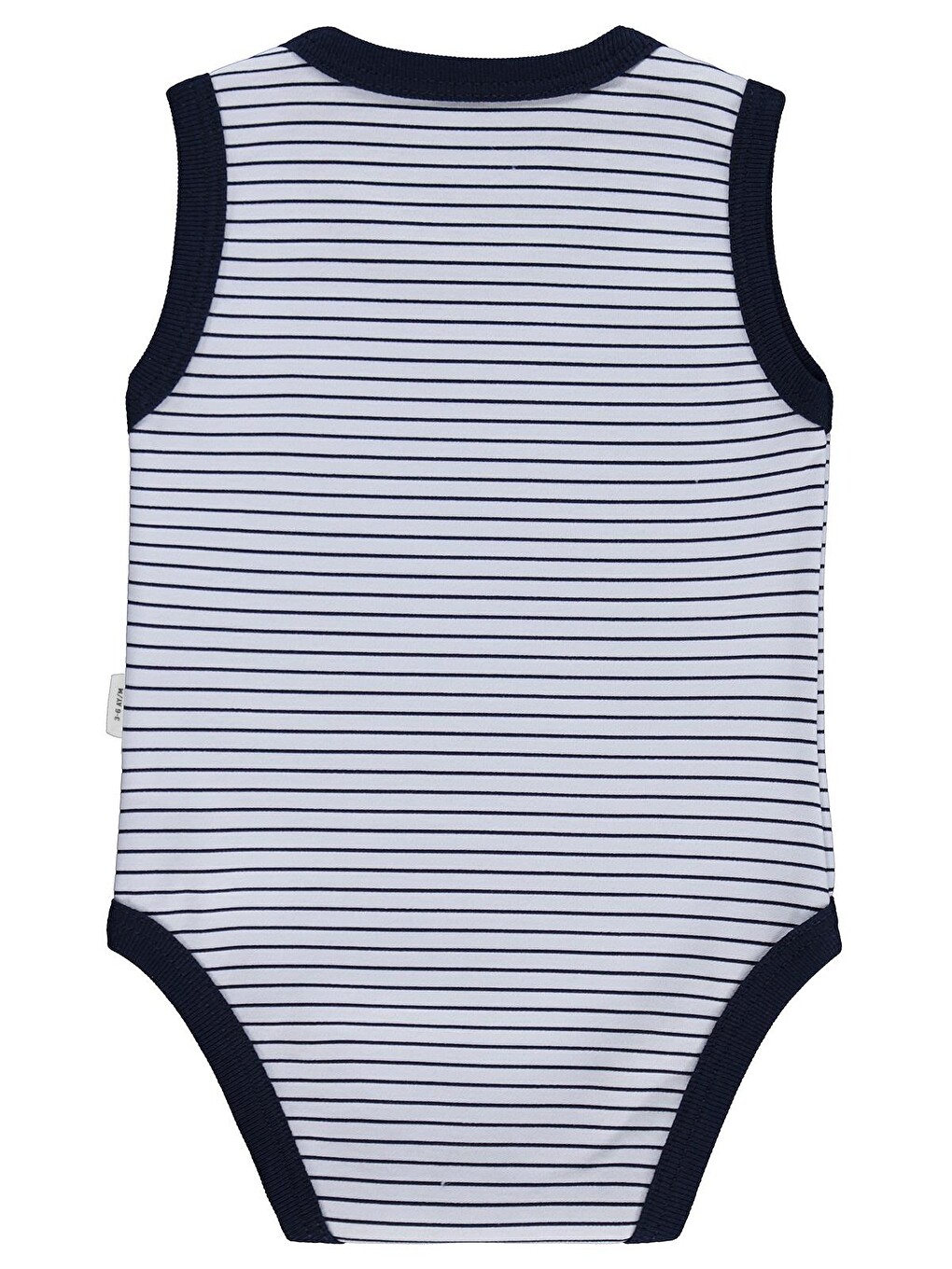 Baby Çizgili 3-36 Ay Çıtçıtlı Badi - Lacivert-2