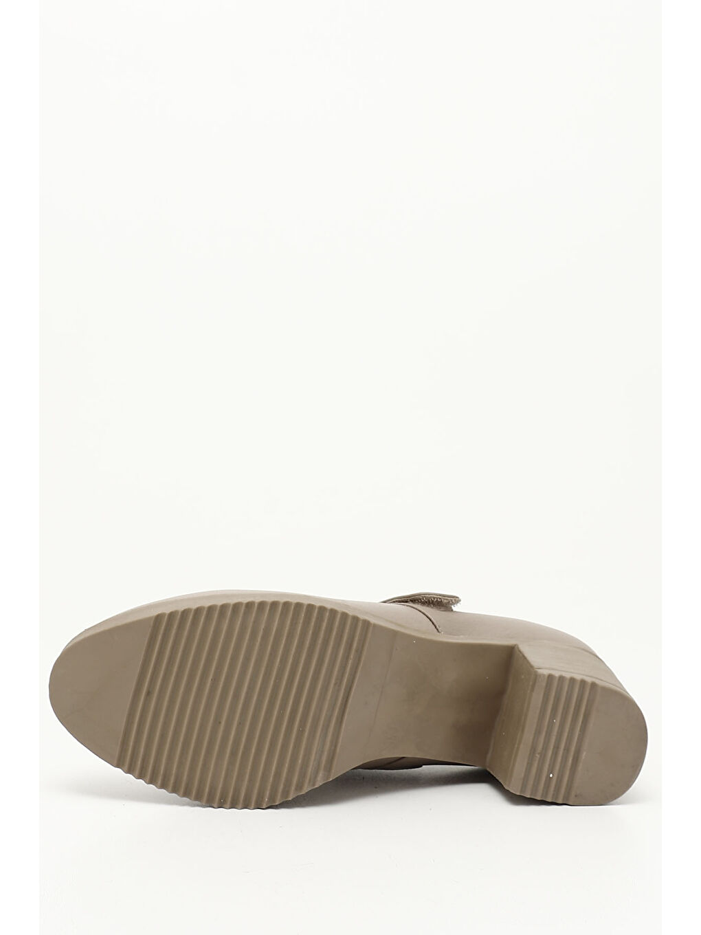 Bej Kadın BEJ-CAMEL Kalın Topuklu Hakiki Deri Ayakkabı-3