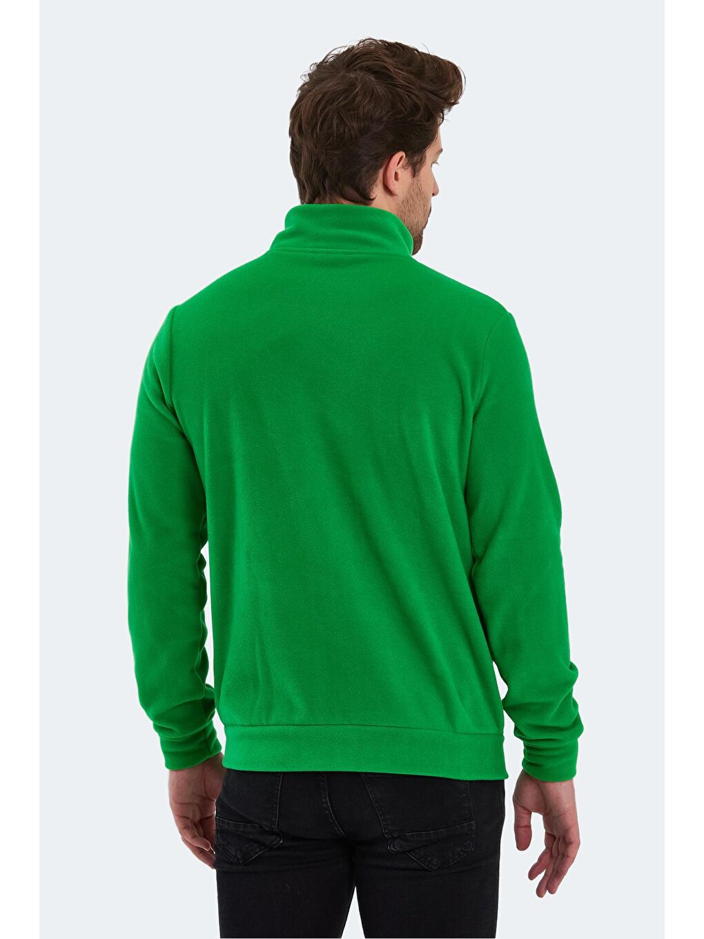 SANSA Erkek Fermuarlı Sweatshirt Hırka Yeşil-1