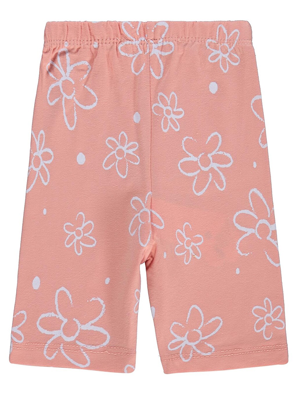 Pembe Baby Çiçek Empirme Kapri 6-18 Ay Tayt - Pudra-1