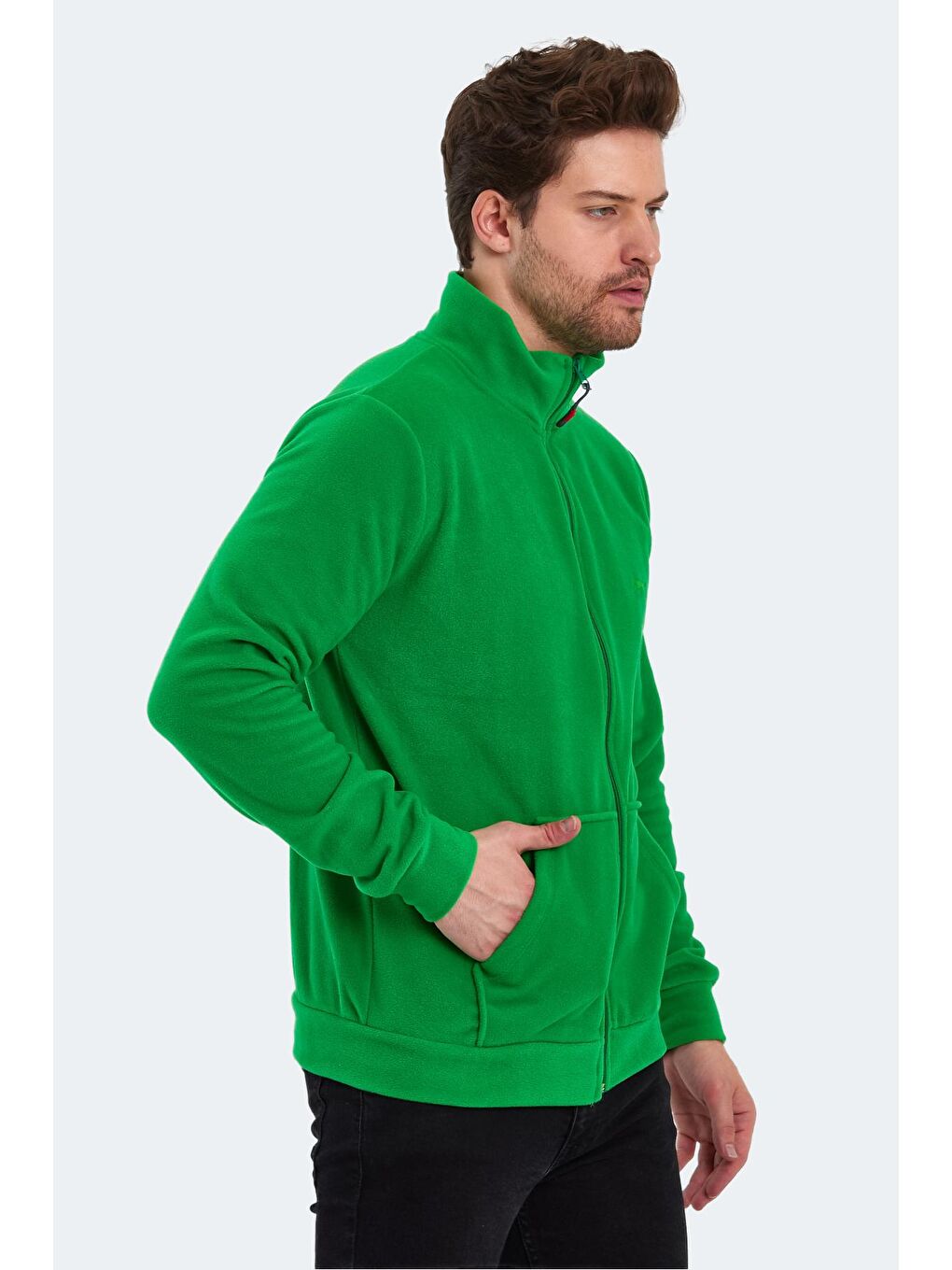 SANSA Erkek Fermuarlı Sweatshirt Hırka Yeşil-2