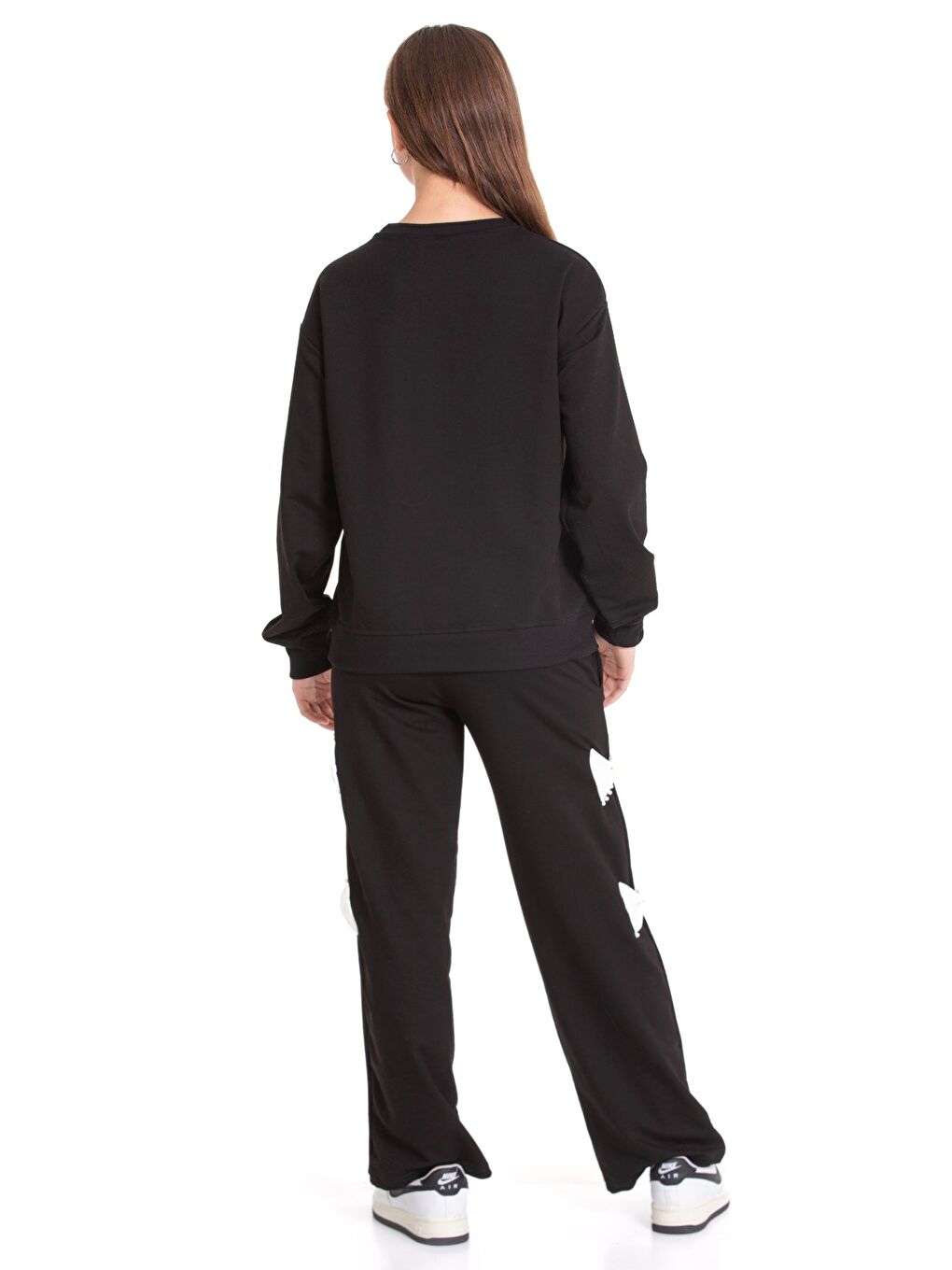 Siyah Kız Çocuk Fiyonk Süslemeli 2 İplik Alt-Üst Takım 12223.1-3