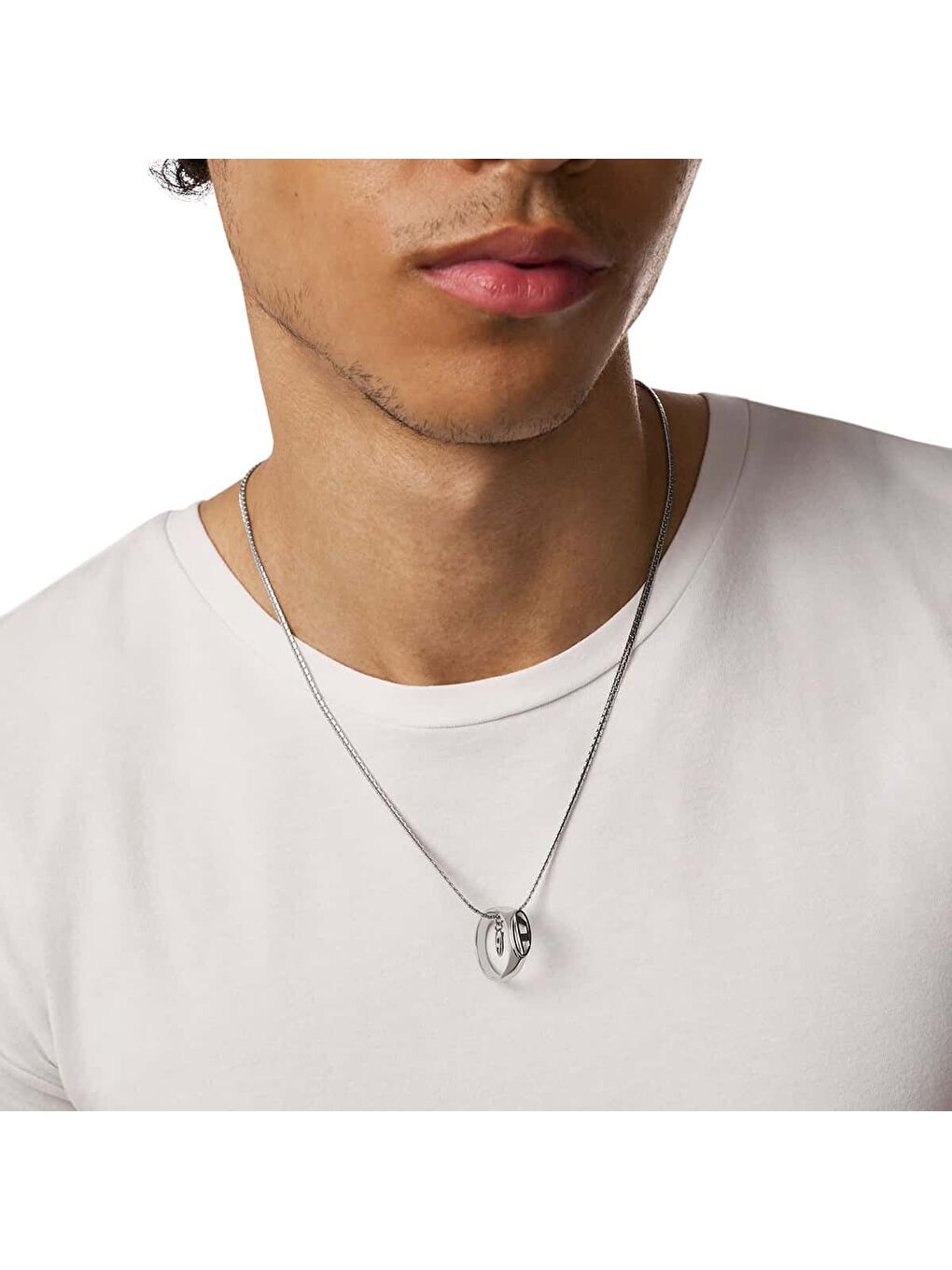 Gri DJDX1644-040 Erkek Kolye-1