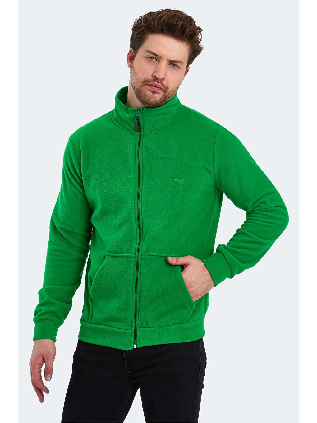 SANSA Erkek Fermuarlı Sweatshirt Hırka Yeşil-3