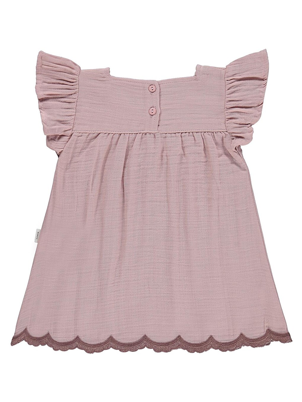 Baby Palmiye Nakışlı 6-18 Ay Elbise - Pembe-1