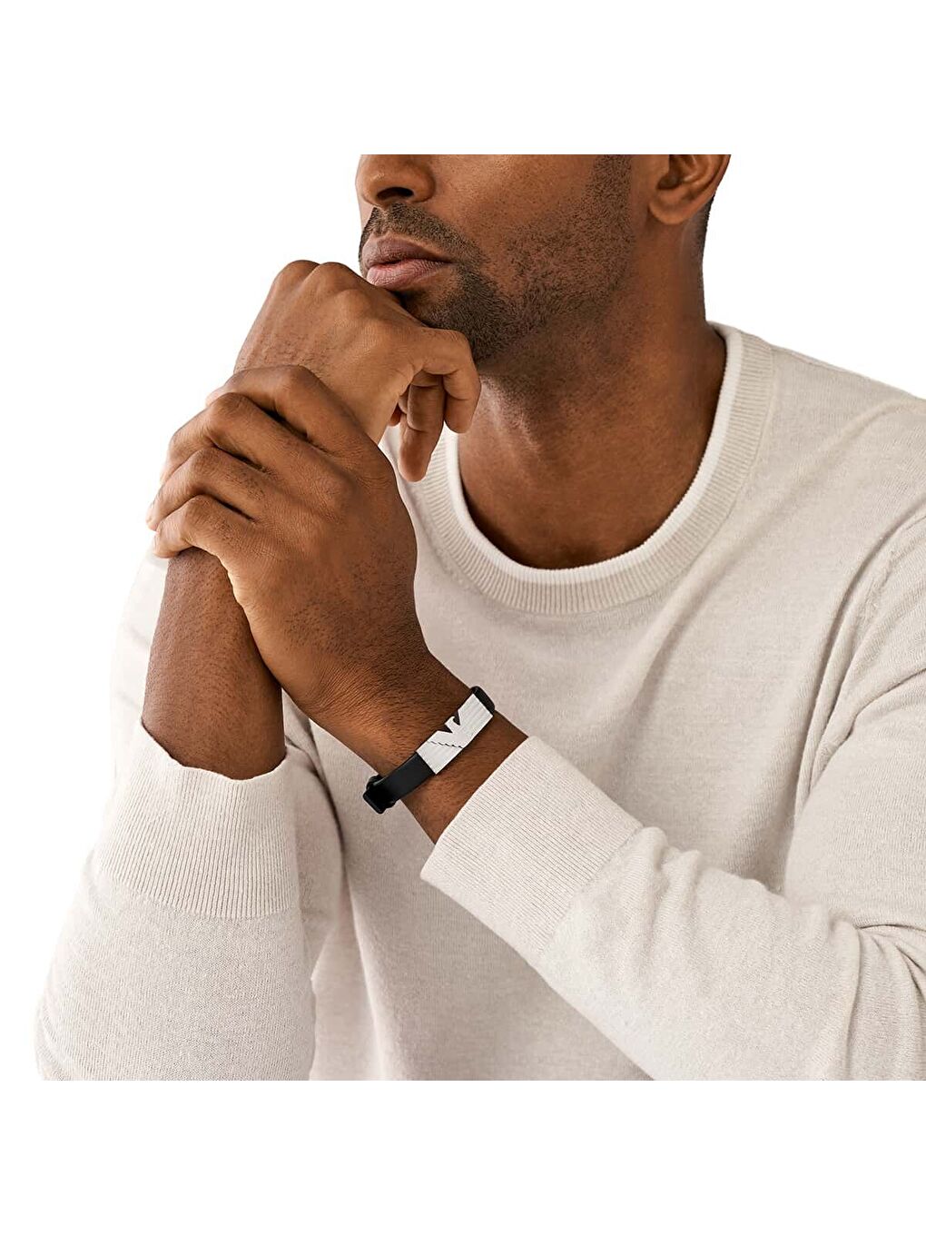 Siyah AJEGS3075-040 Erkek Bileklik-2