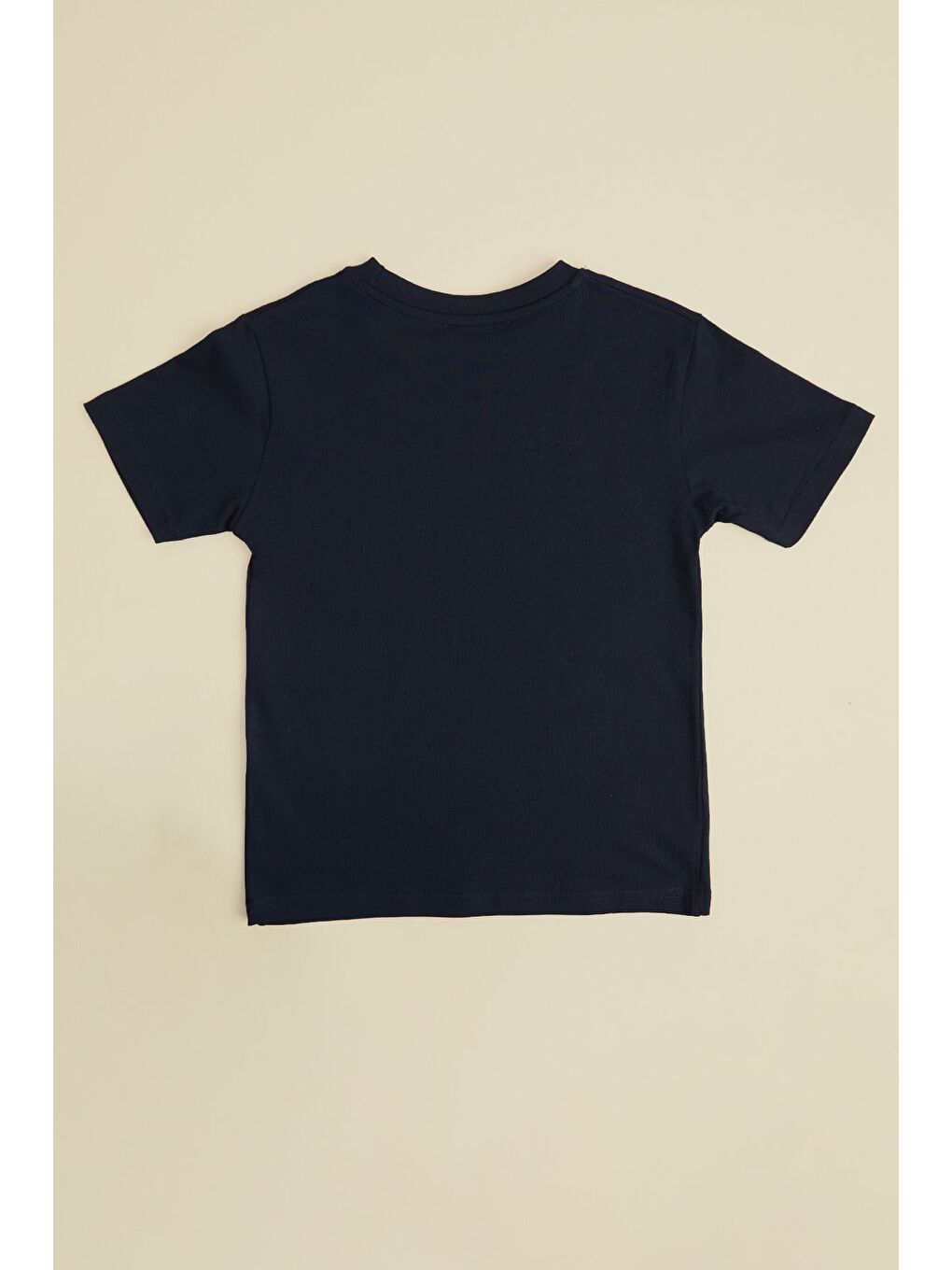 Siyah Yazı Baskılı Bisiklet Yaka Erkek Çocuk Tişört-1