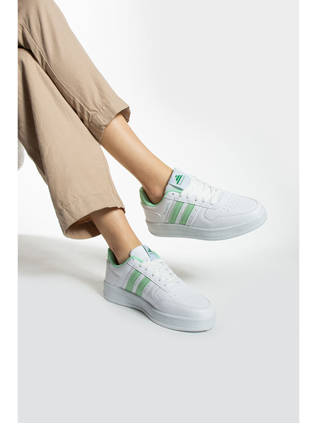 Beyaz Kadın Ortopedik Sneakers Ve Spor Ayakkabı-2