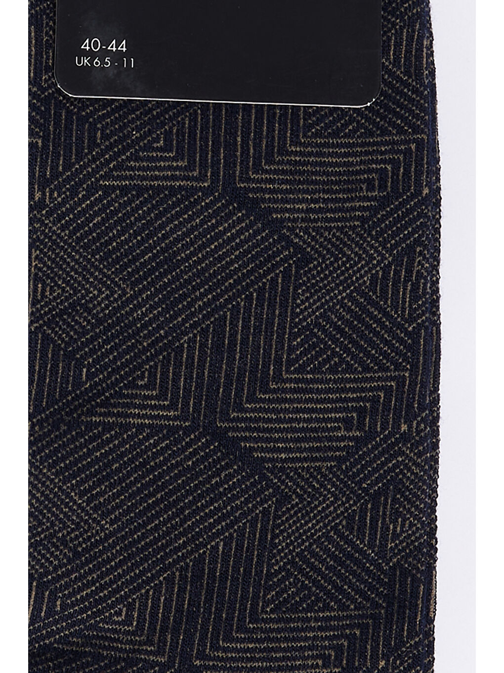 Erkek Lacivert-Bej Tekli Desenli Çorap-1