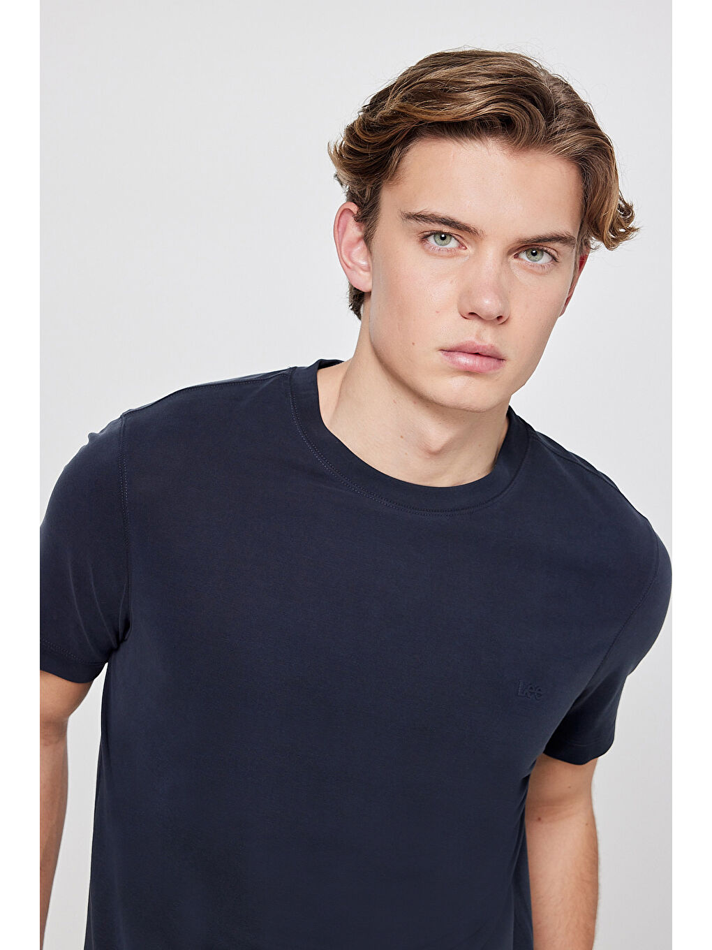 Siyah Regular Fit Bisiklet Yaka Tişört-3