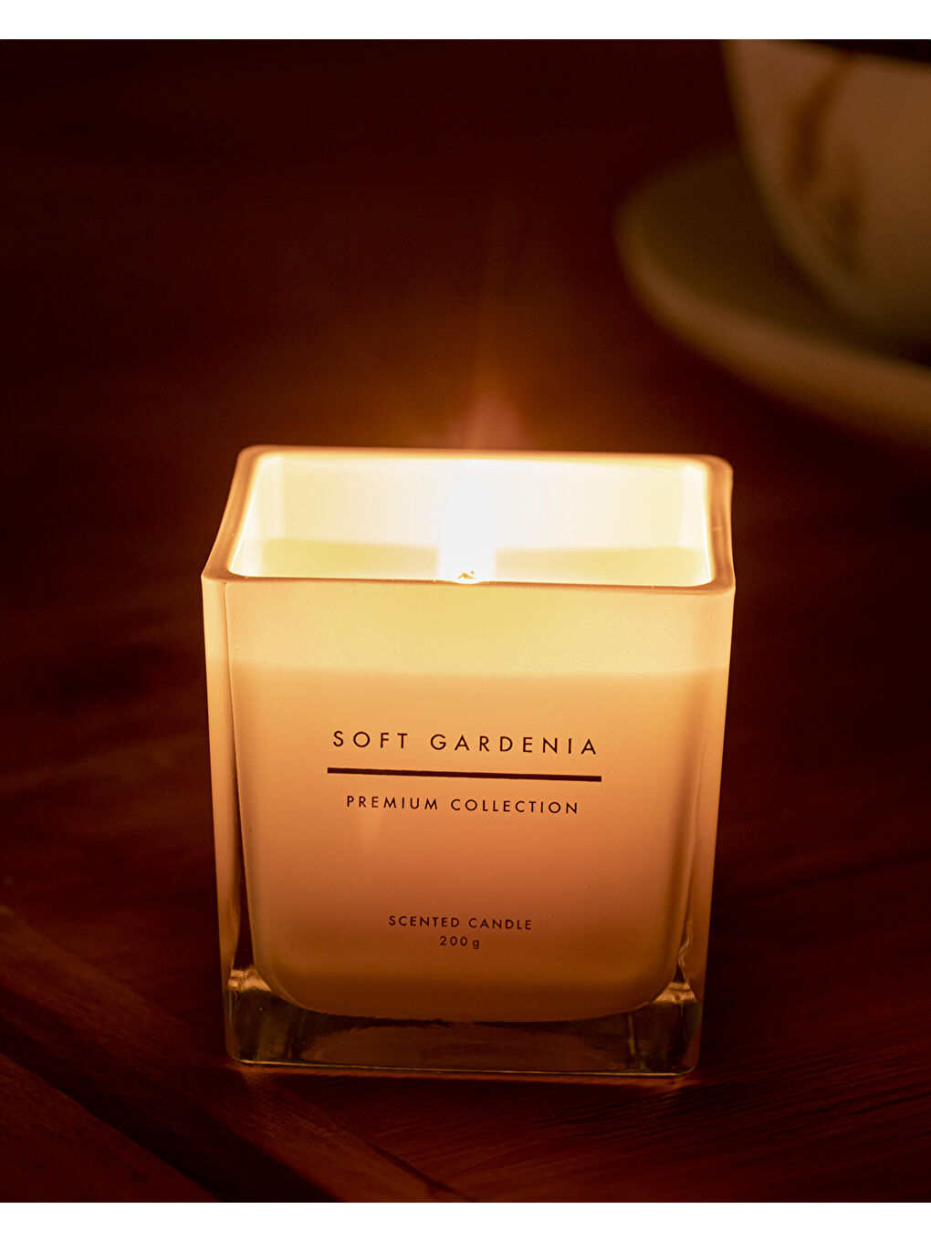 Sarı Soft Gardenia Kokulu Mum 200 gr-1