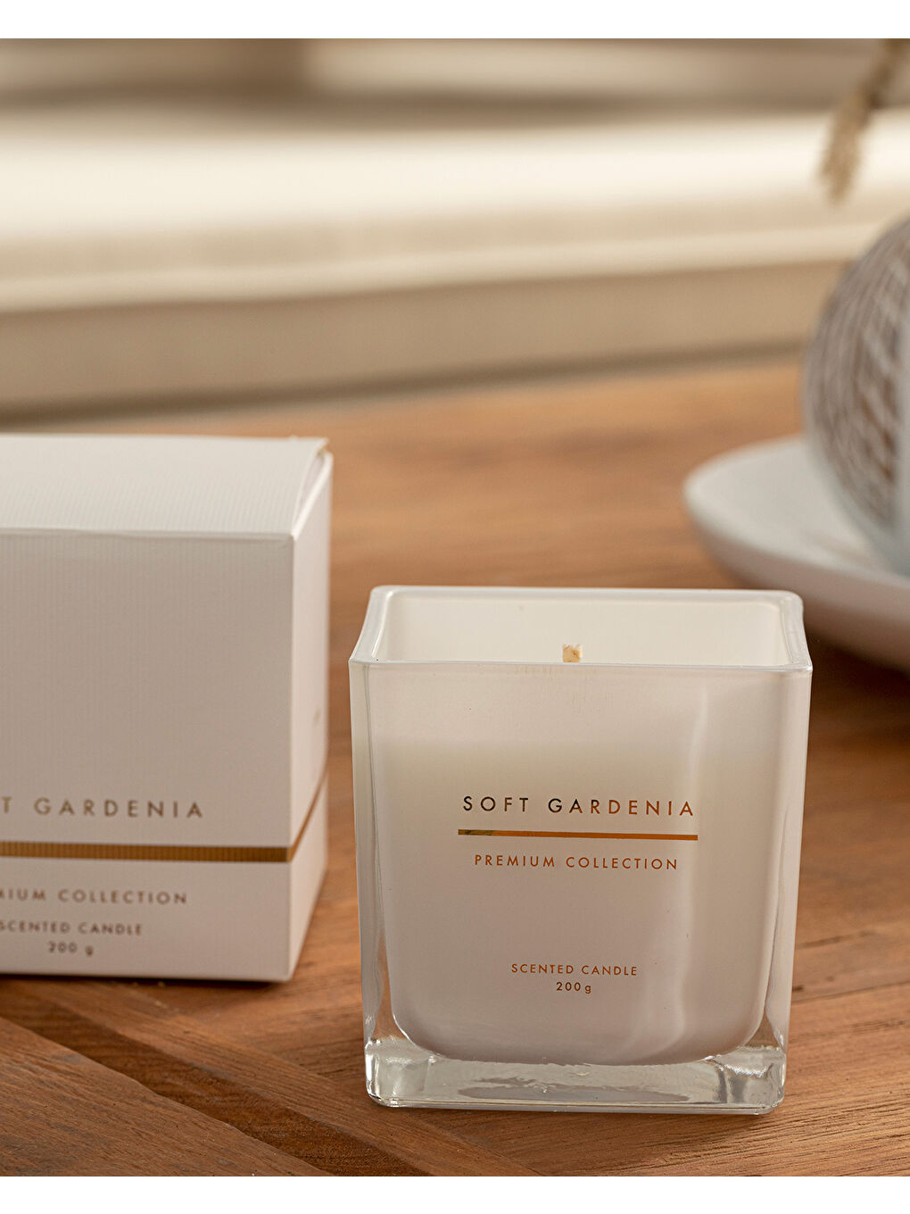 Sarı Soft Gardenia Kokulu Mum 200 gr-2
