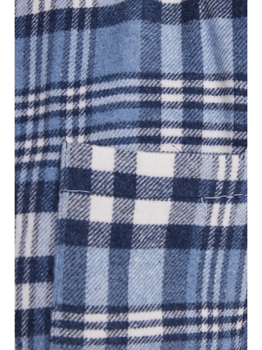 Lacivert Erkek Regular Fit Rahat Kesim Kışlık Kareli Oduncu Gömlek-5