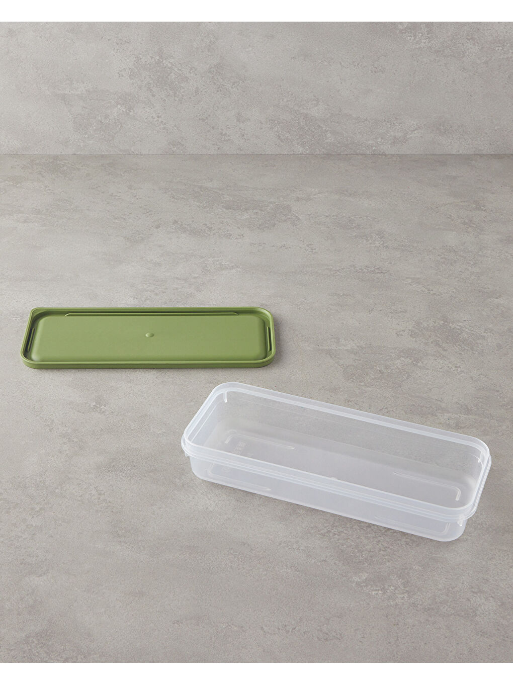 Alice Plastik Saklama Kabı 1200 ml Zeytin Yeşili-1