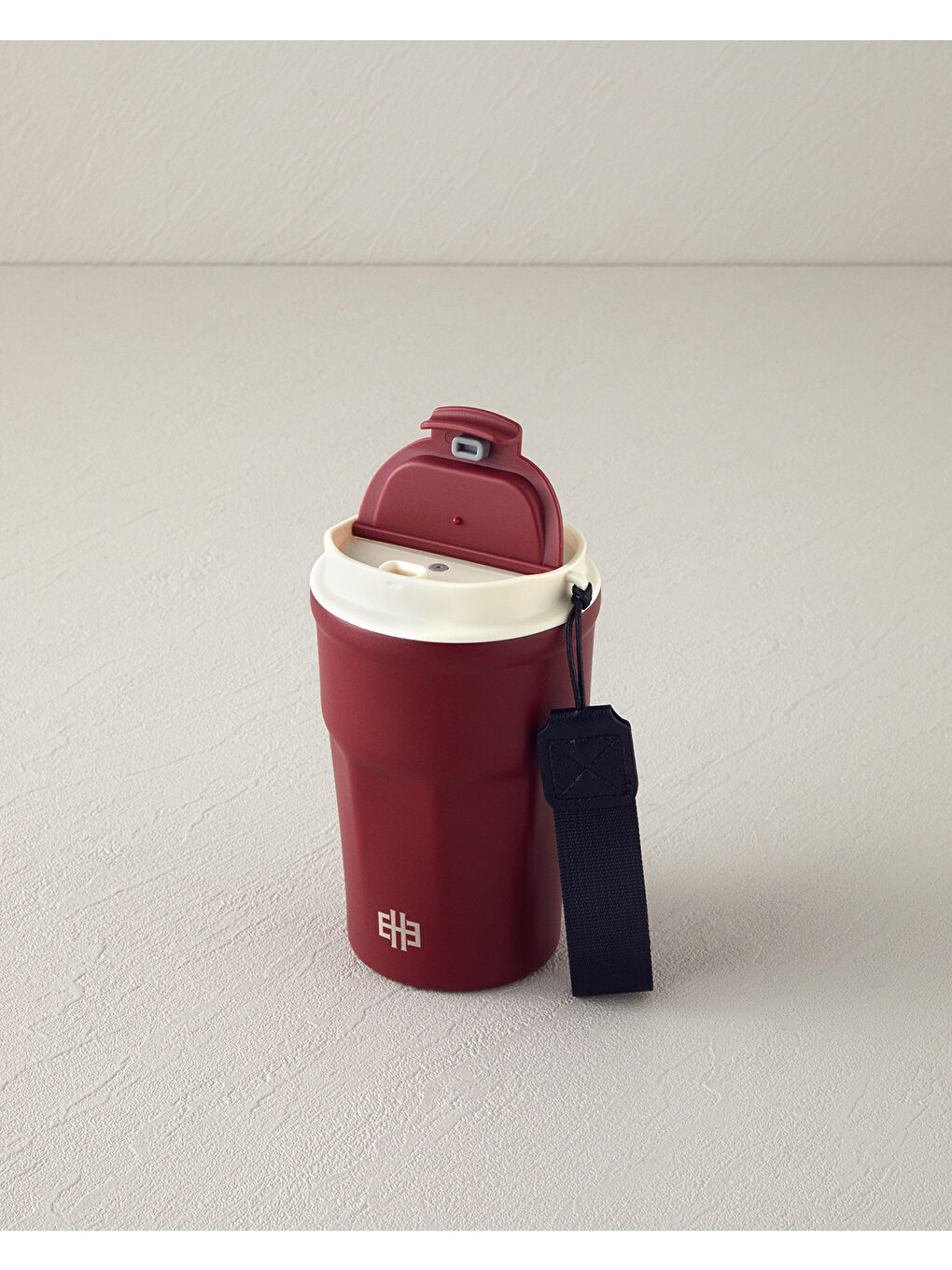 Fiera Paslanmaz Çelik Termos Bordo-1