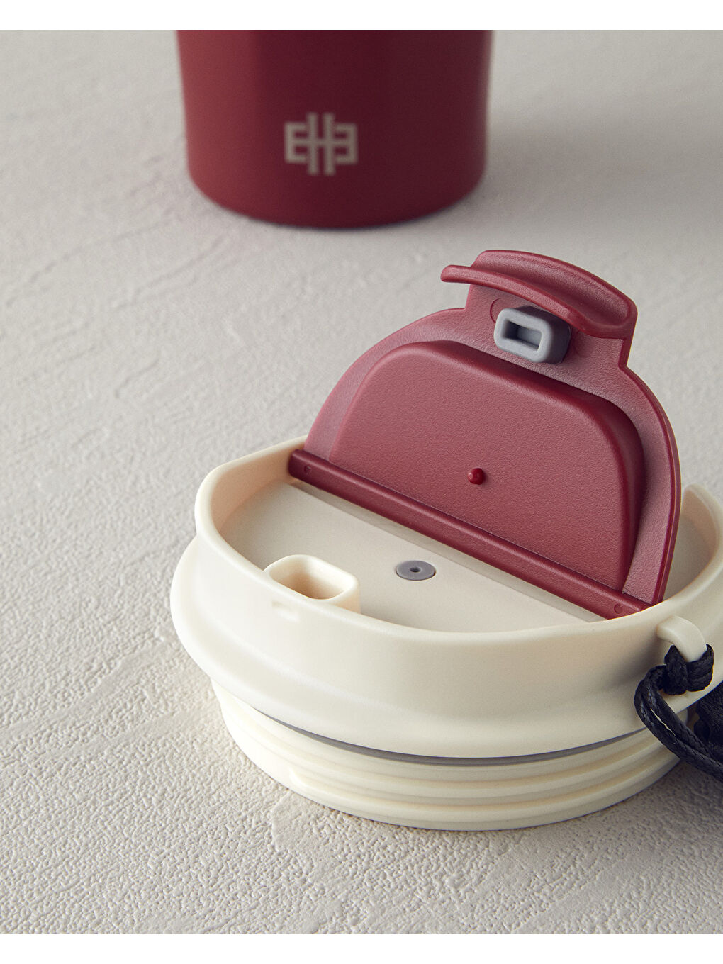 Fiera Paslanmaz Çelik Termos Bordo-3