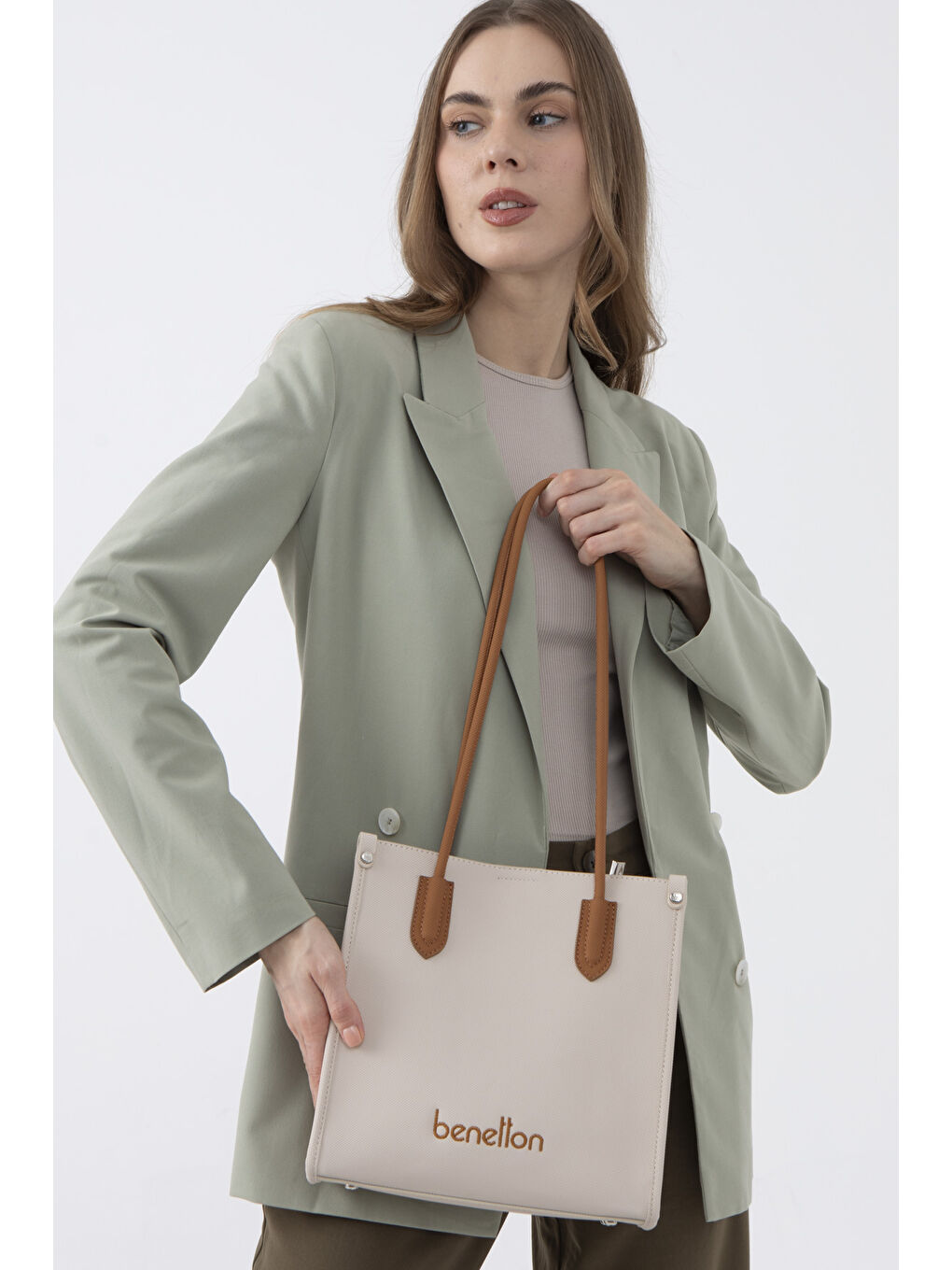 Kadin Kol Çantasi Bej-Camel BNT1610-1