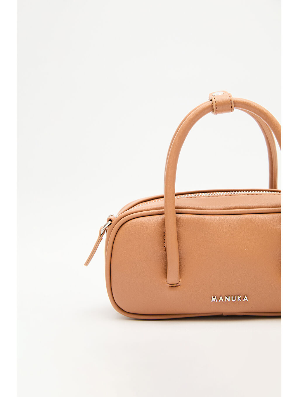 Kahverengi Mini Bowlıng Çanta Camel-3