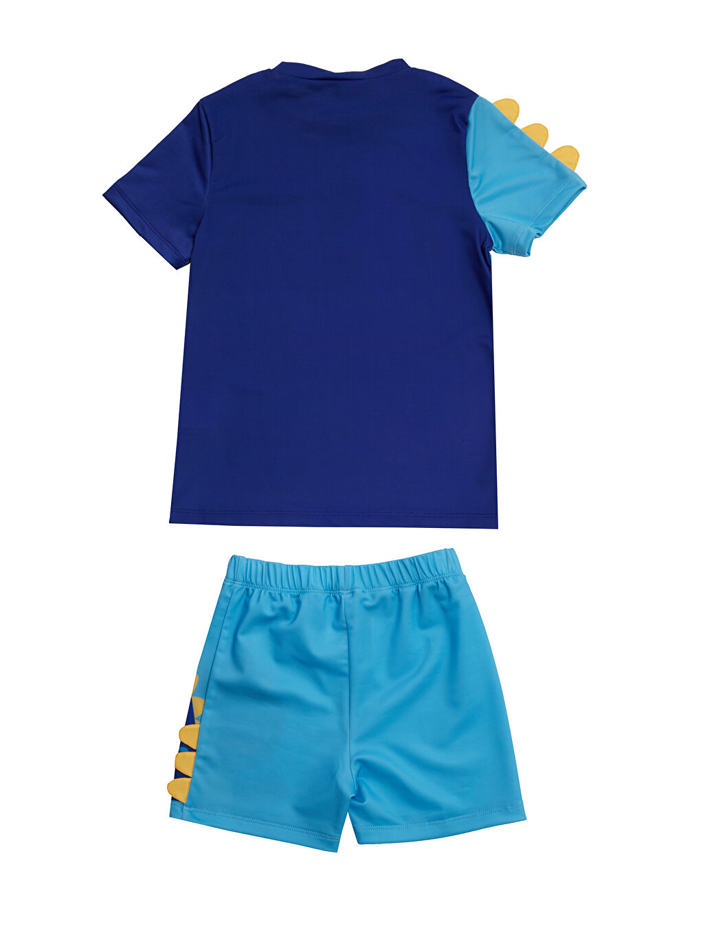 UV Korumalı Şort Kısa Kollu Çocuk Bebek Deniz Havuz Mayosu 5240 Dinozor Lacivert-2