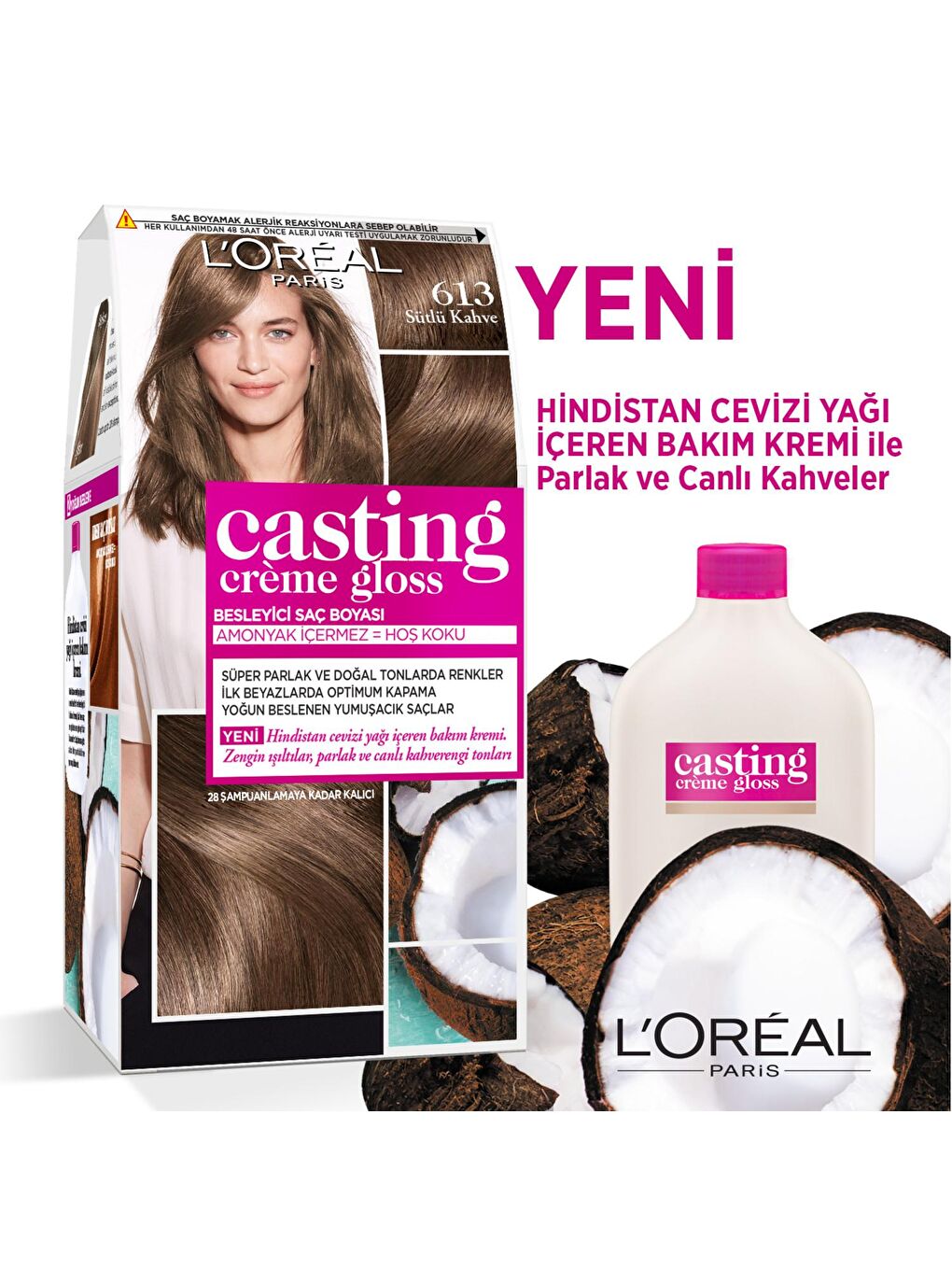 Casting Crème Gloss Saç Boyası - 613 Sütlü Kahve-2