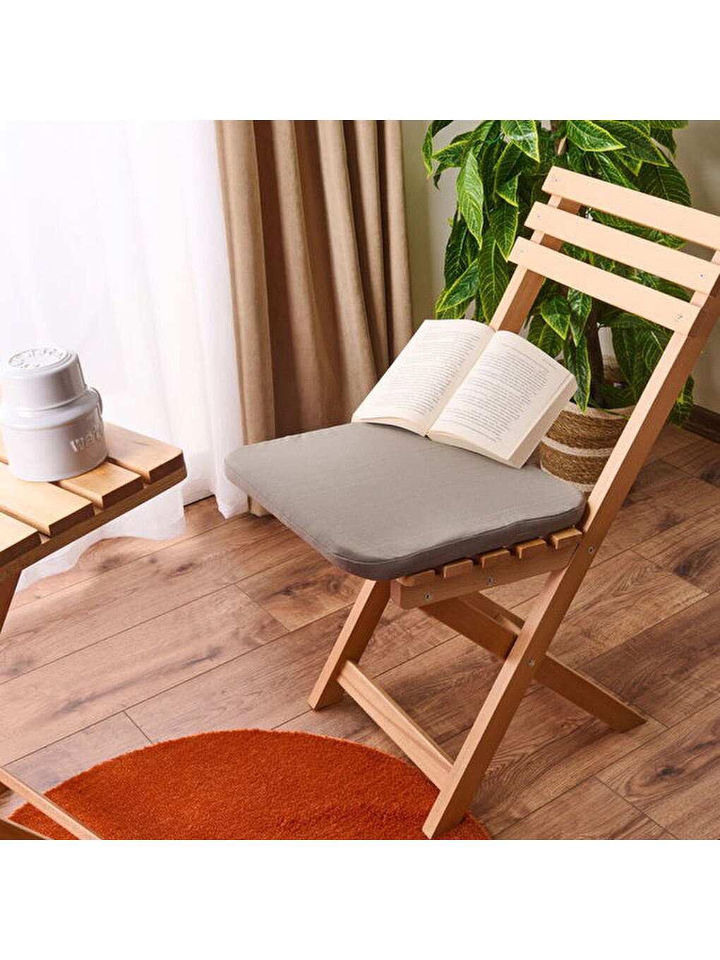 Soft Dinant Sandalye Minderi - Antrasit - 38x38 cm-5