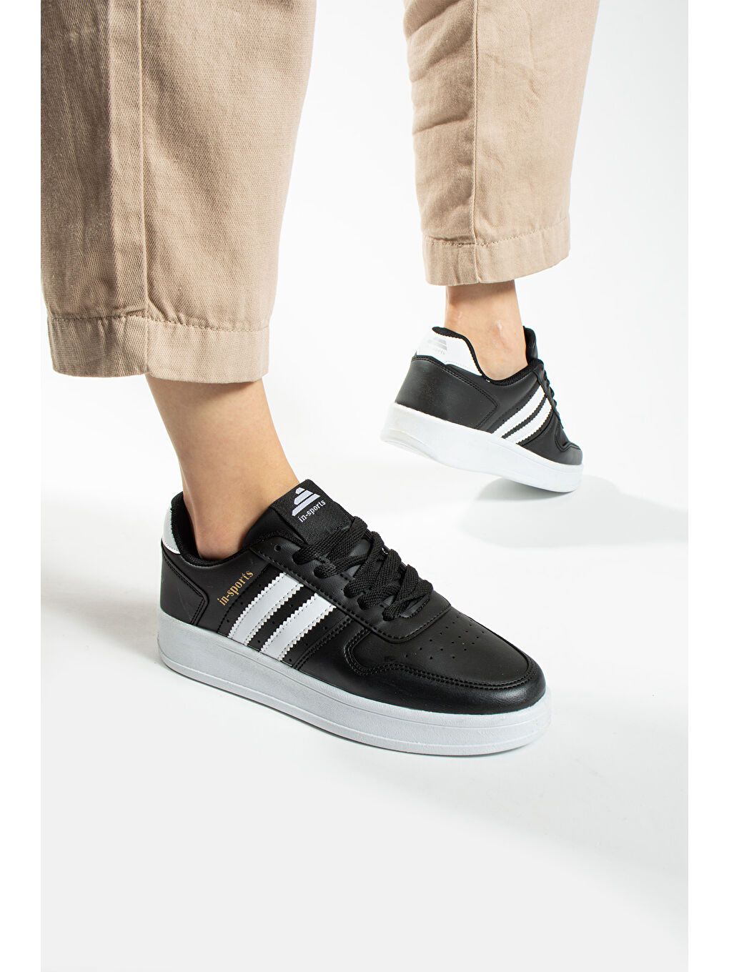 Siyah Kadın Ortopedik Sneakers Ve Spor Ayakkabı