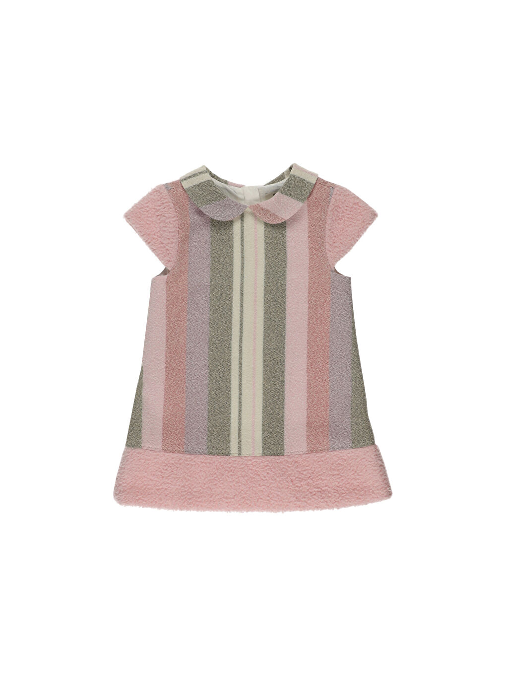 Pembe Kız Bebek  Bebe Yakalı Elbise