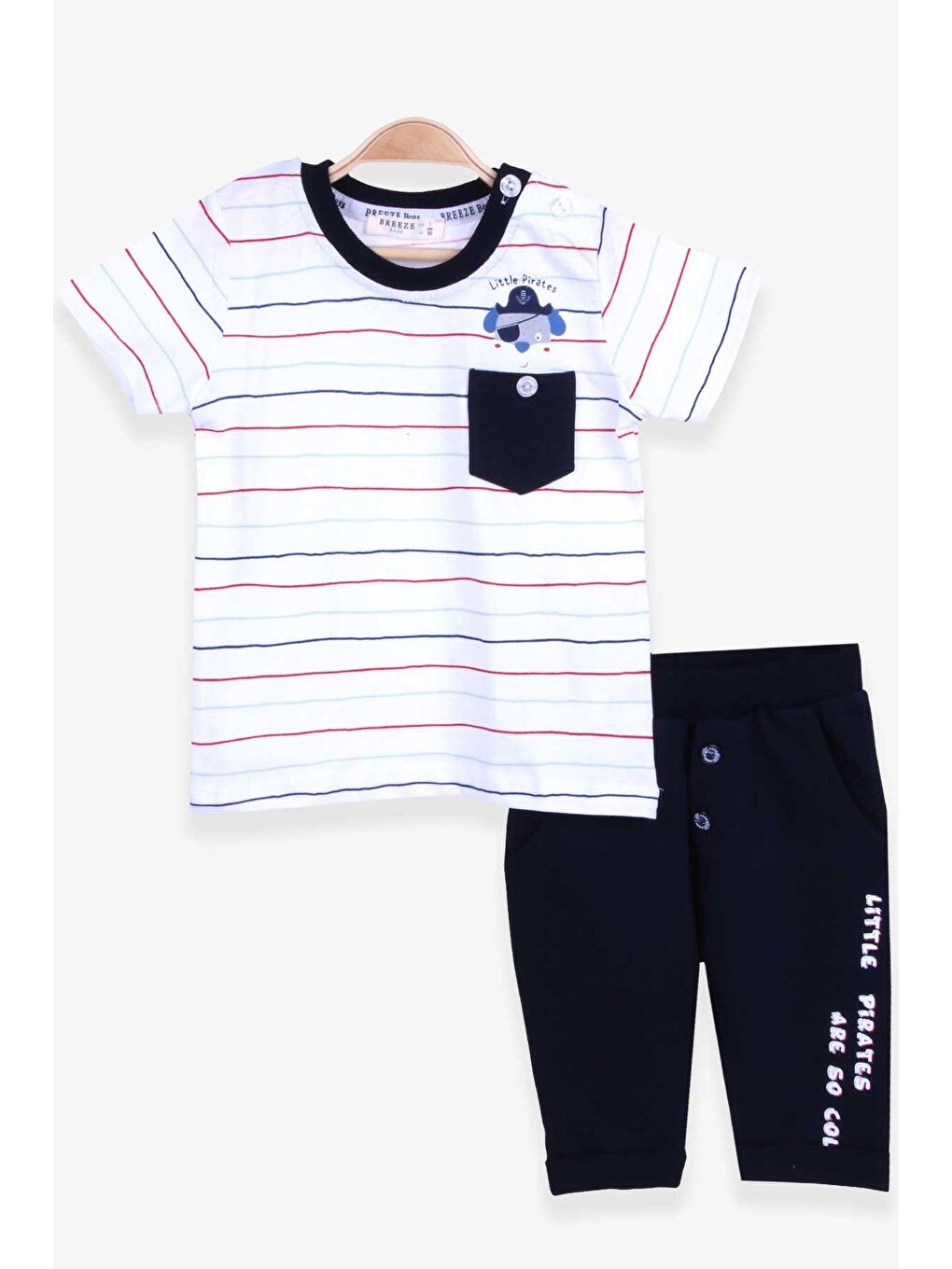 Erkek Bebek Kapri Pantolonlu Takım Ekru (6 Ay-1.5 Yaş)