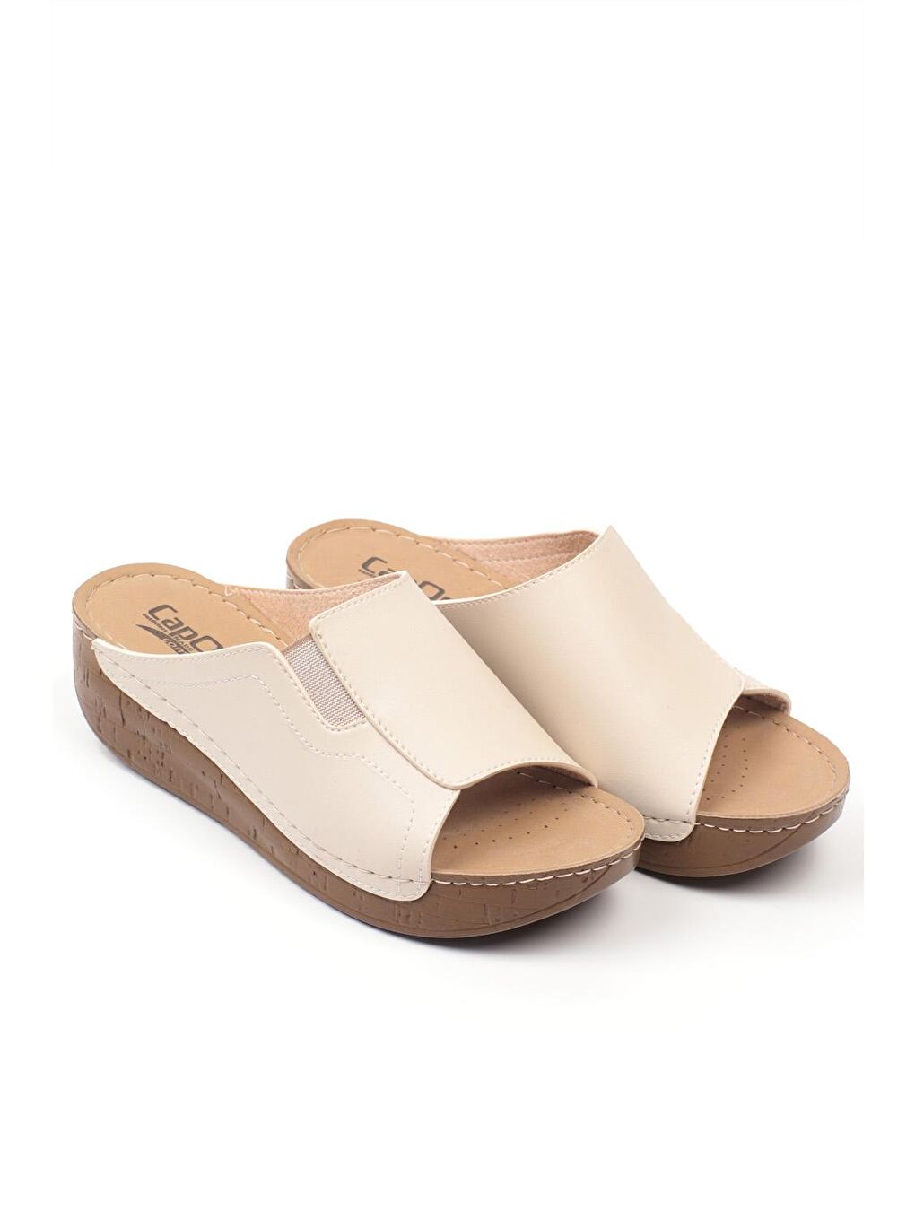 Bej Z5414 Kadın Konfor Anatomic Terlik-2