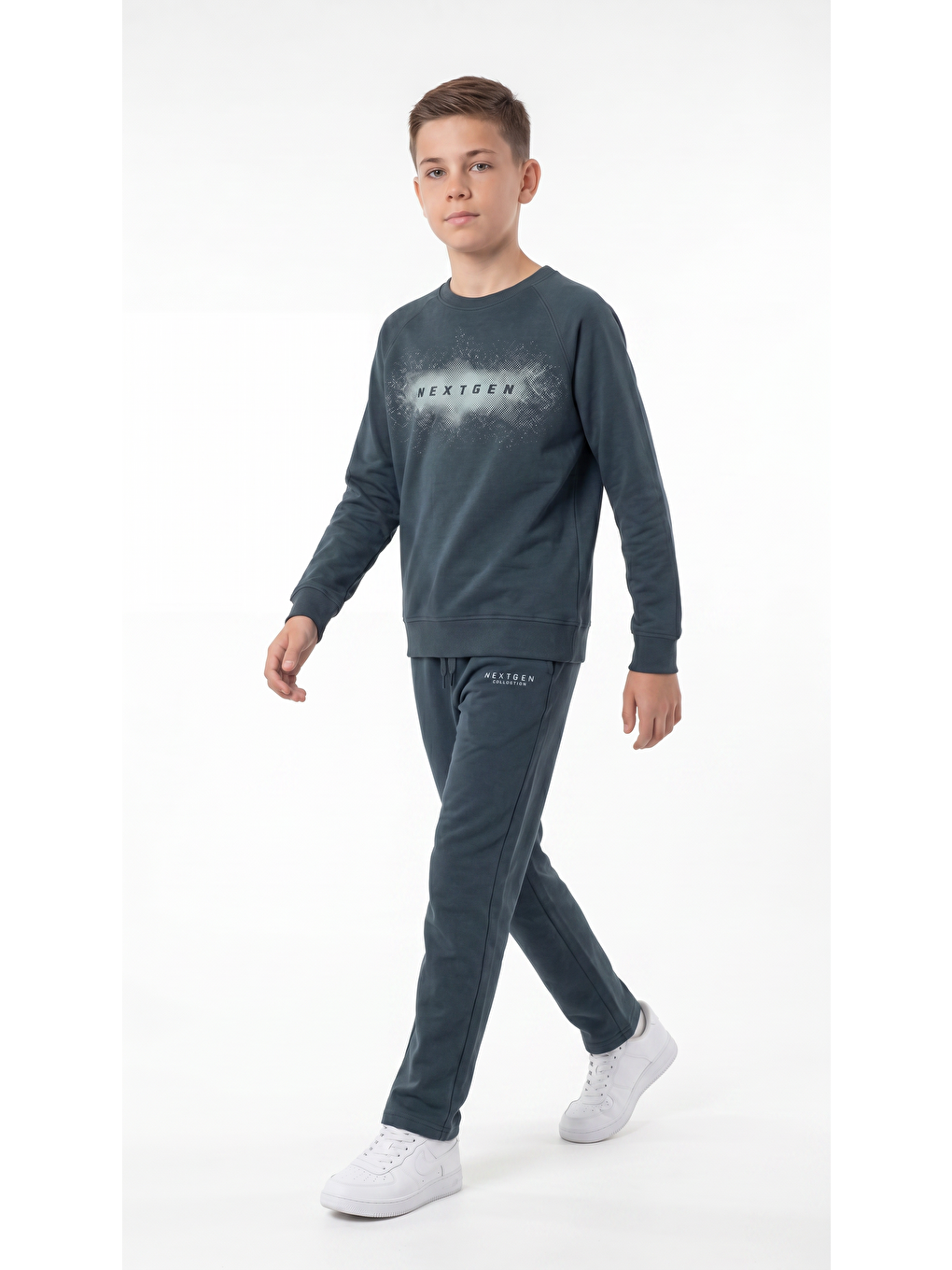 Yeşil Nextgen Baskılı Erkek Çocuk Alt Üst Eşofman Takımı-2