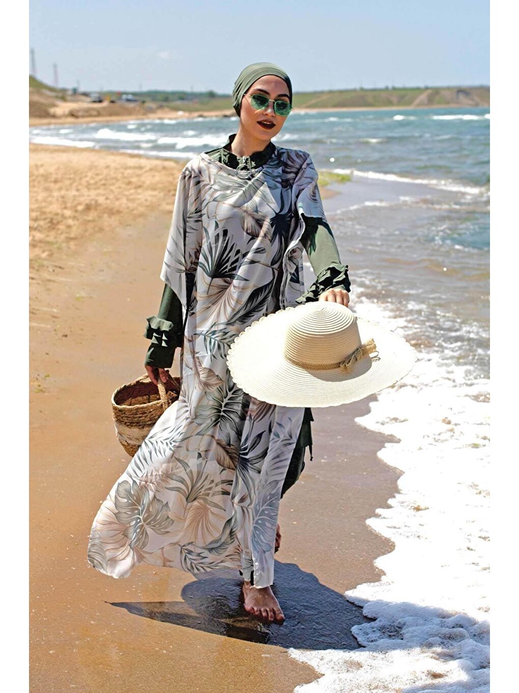 Karışık Desenli Tesettür Pareo P2101-1